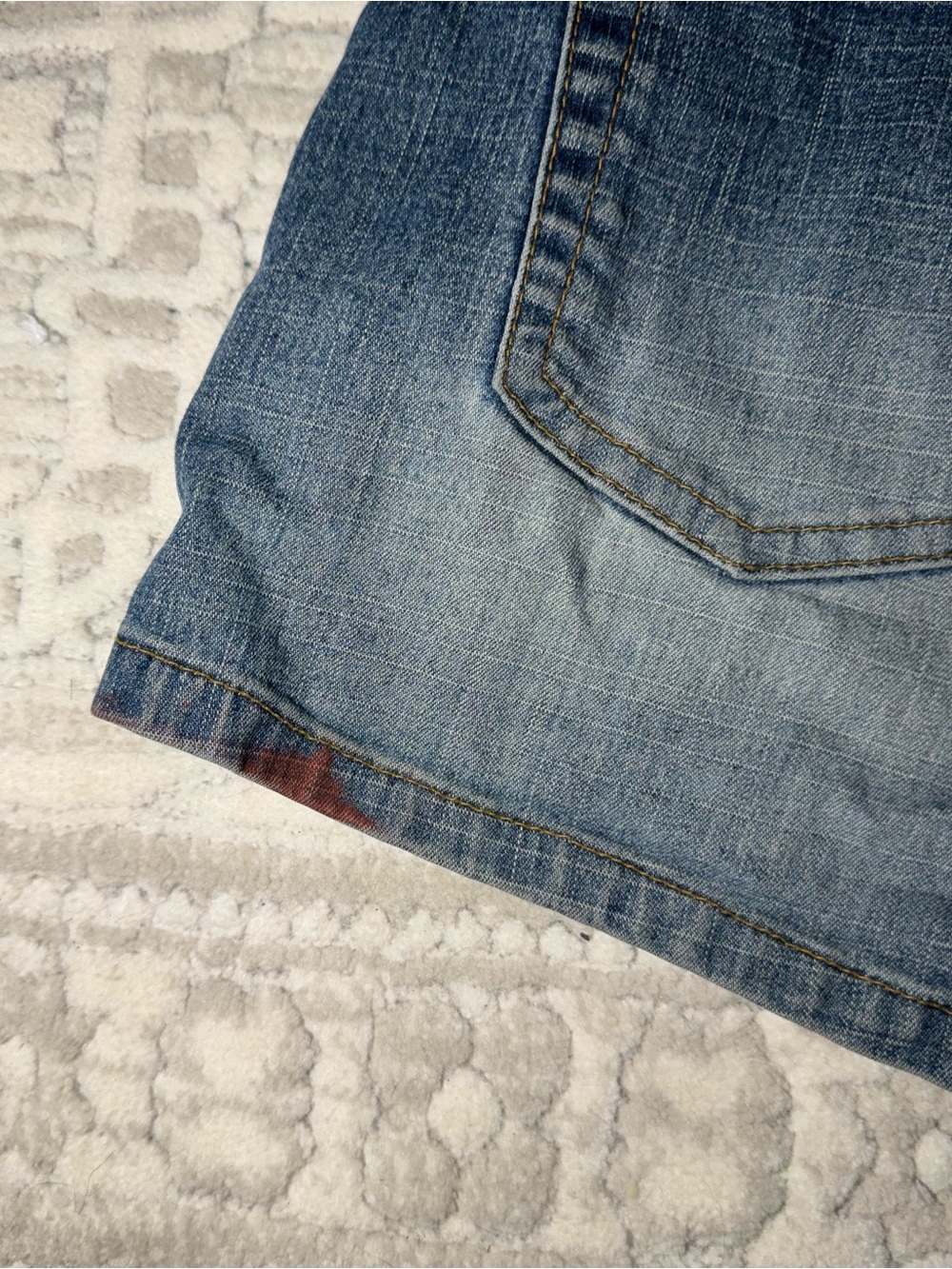 Vintage Y2K No Boundaries blue denim micro shorts with belt Junior Size 11🪷 - Picture 6 of 6